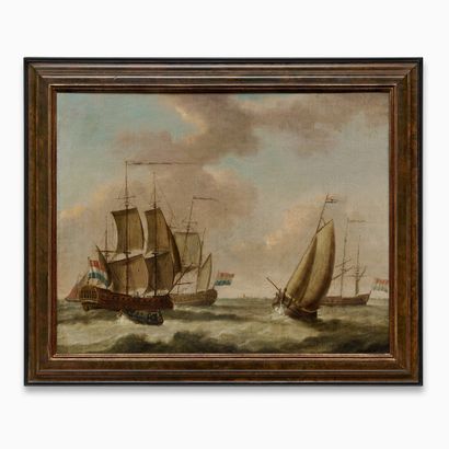 ECOLE HOLLANDAISE, XVIIIÈME SIÈCLE
Bateaux...