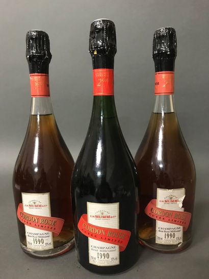 2 Blle CHAMPAGNE MUMM CORDON ROSE CUVEE LIMITEE...
