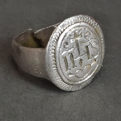 BAGUE de jésuite en argent d'époque XVIIème....