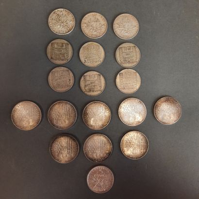 Lot de pièces françaises en argent.
