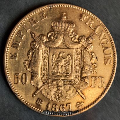 PIECE de 50 F or à l'effigie de Napoléon...