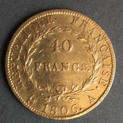 PIECE de 40 F or à l'effigie de Napoléon...
