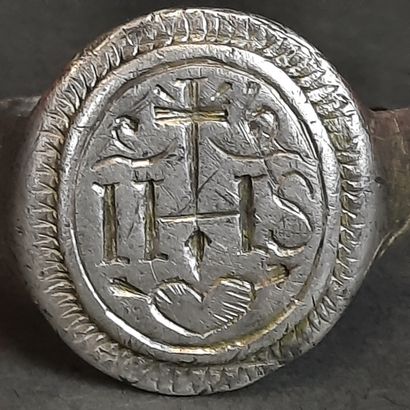 BAGUE de jésuite en argent d'époque XVIIème....
