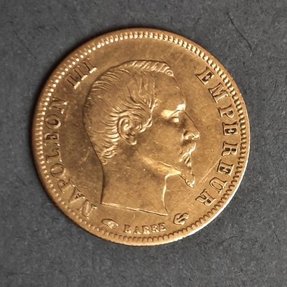 PIECE 5 F or effigie de Napoléon III (Paris,...