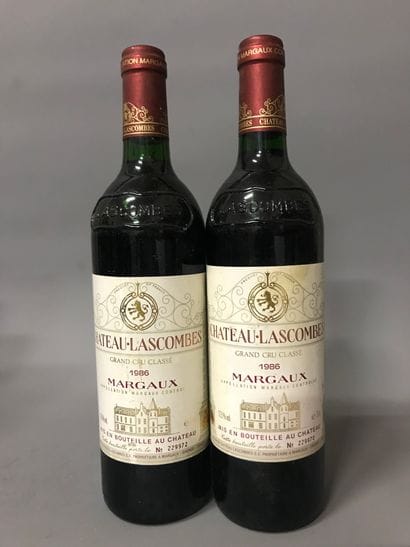 2 Blle Château LASCOMBES (Margaux) 1986 -...
