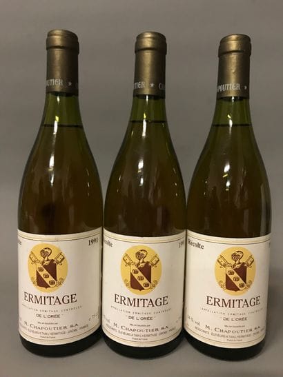 3 Blle ERMITAGE DE L'OREE (Chapoutier) 1991...