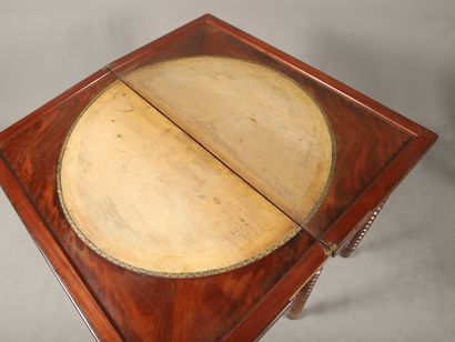 TABLE à JEU à plateau portefeuille d'époque...
