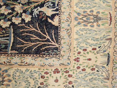 ORIGINAL TAPIS NAÏM (Iran) très fin velours...