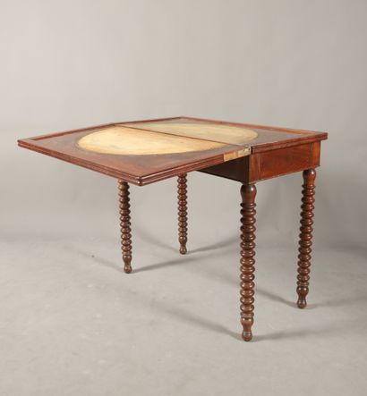 TABLE à JEU à plateau portefeuille d'époque...