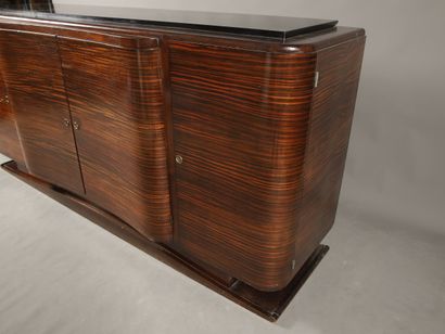 ENFILADE en placage d'ébène de Macassar et...