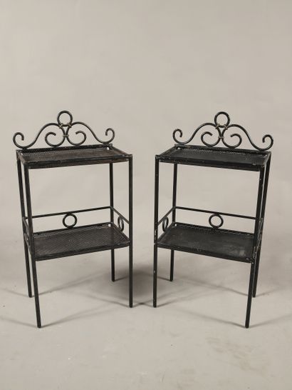 Mathieu MATEGOT (1910-2001). Paire d'étagères...