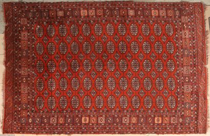 TAPIS MECANIQUE de style Boukhara en laine...