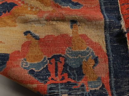 TAPIS CHINOIS FIGURATIF en laine figurant...