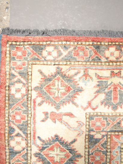 ORIGINAL TAPIS KAZAK (Caucase) en laine vers...