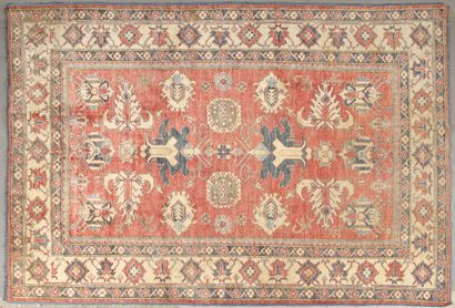 ORIGINAL TAPIS KAZAK (Caucase) en laine vers...