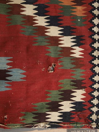FIN et ANCIEN TAPIS KILIM QASHQAI (Iran)...