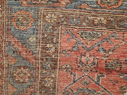 TAPIS HAMADAN (Iran) en laine sur coton à...