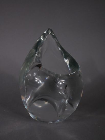 SCHNEIDER
	Vase en cristal à corps de goutte...