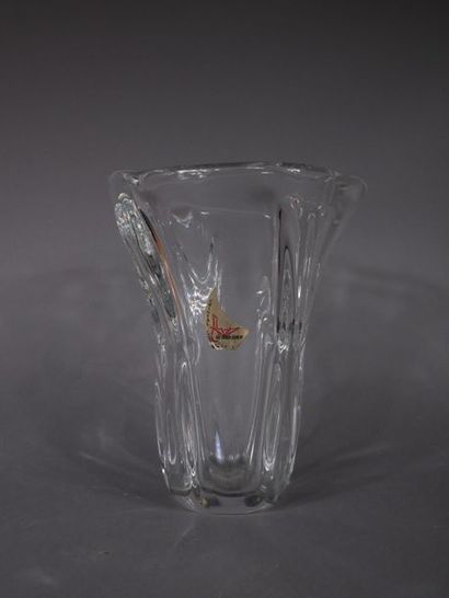 SCHNEIDER
	Vase en cristal à corps conique...
