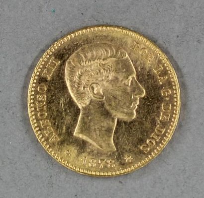 *Une pièce de 25 pesetas Alphonse XII 1878...