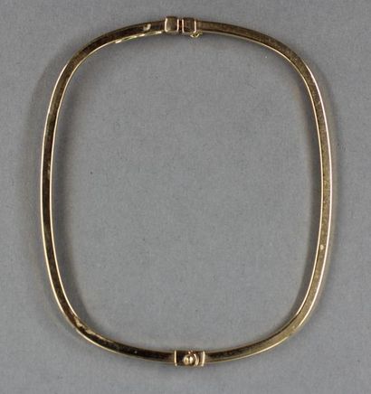 *Bracelet rigide articulée en or jaune 18k,...