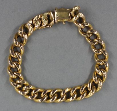 *Bracelet à maillons creux en or jaune 18k,...
