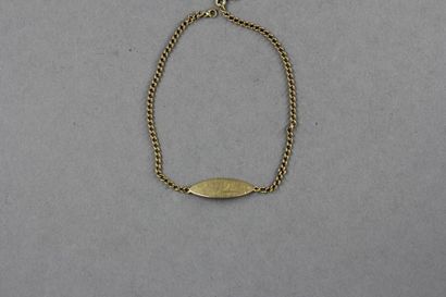 Gourmette en or jaune 18k, pds : 2,6 g.