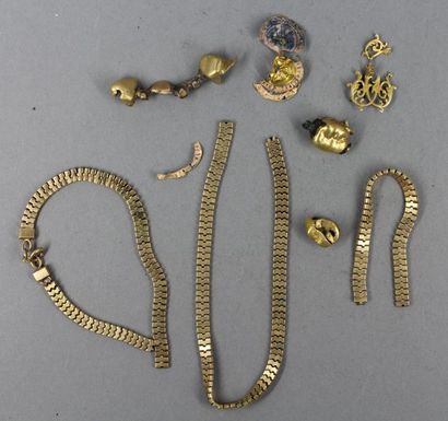 Lot de débris d'or 18k, pds : 31,6 g.
