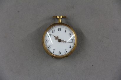Montre de col en or jaune 18k, pds brut :...