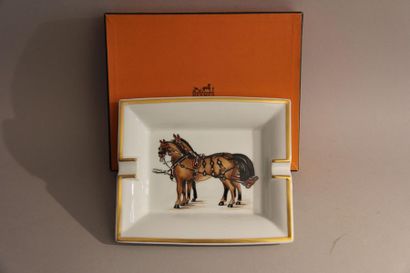 HERMES Paris
Vide-poche en porcelaine polychrome...