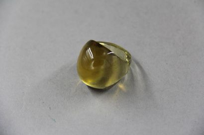 LALIQUE France
Bague cabochon en cristal...
