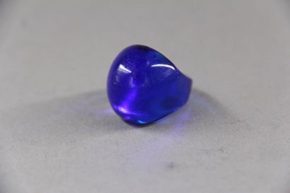 LALIQUE France
Bague cabochon en cristal...