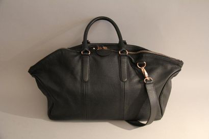 REPETTO
Sac cabas en cuir noir à deux petites...