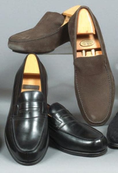 J.M.WESTON
Lot de deux paires de mocassins...