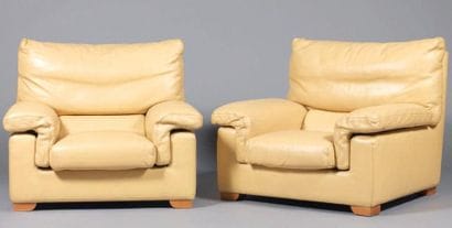 CINNA
Paire de fauteuils confortables en...