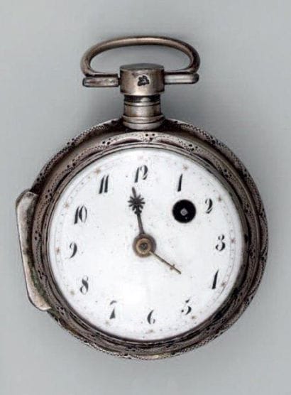 Montre de pocheà clef à remontage par le...