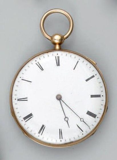 Montre de gousset à clef à remontage par...