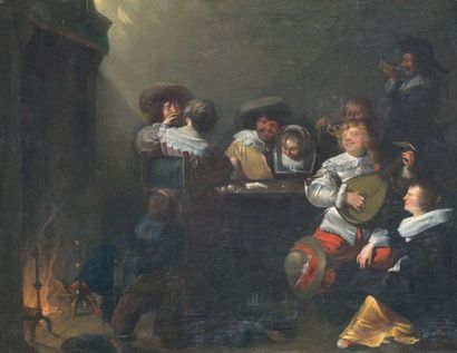 HALS Dirck (Attribué à) (Haarlem 1591-1656)
La...