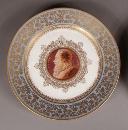 *SEVRES (hard porcelain): Circular porcelain...
