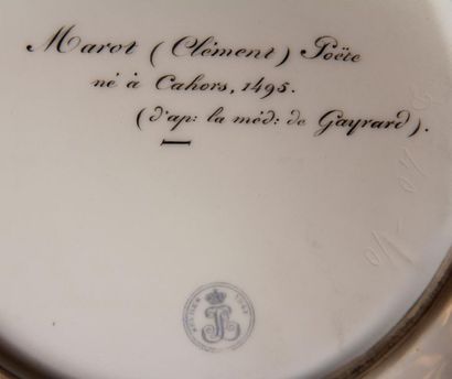 *SEVRES (hard porcelain): Circular porcelain...