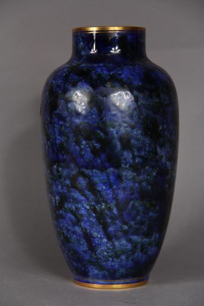 SEVRES (hard porcelain) Piriform
vase with...