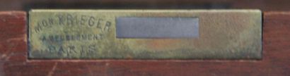 Rectangular flat mahogany and mahogany veneer...