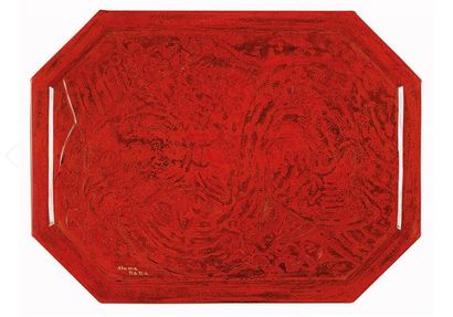 Katsu HAMANAKA (1895-1982)
	Plateau en bois...