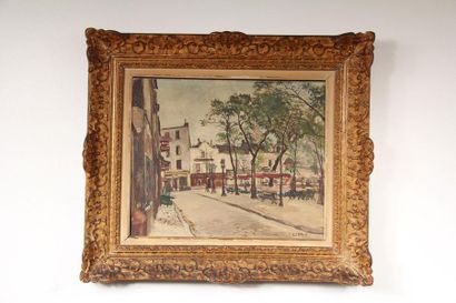 *Marcel LEPRIN (1891-1933)
Place du Tertre
Huile...