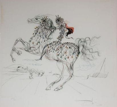 Salvador DALI (1904-1989)
Cavalier
Eau forte...