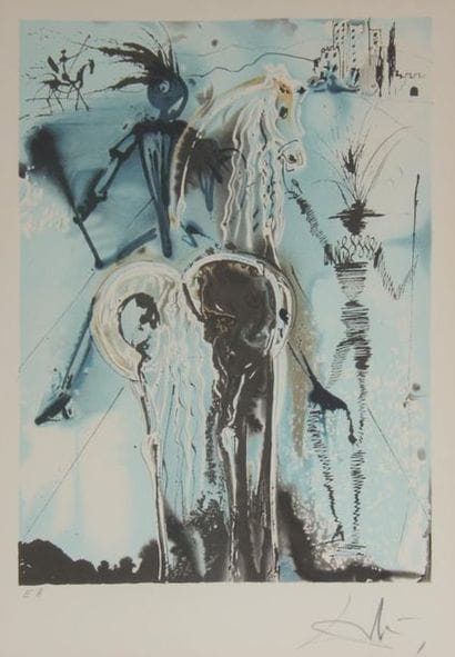 Salvador DALI (1904-1989)
Don Quichotte tirée...