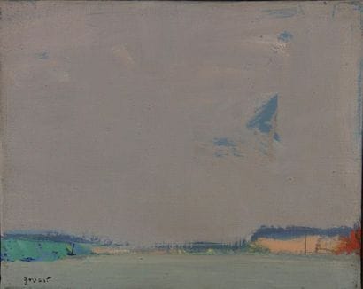 René GOUAST (1897-1980) 
Le fleuve
Huile...