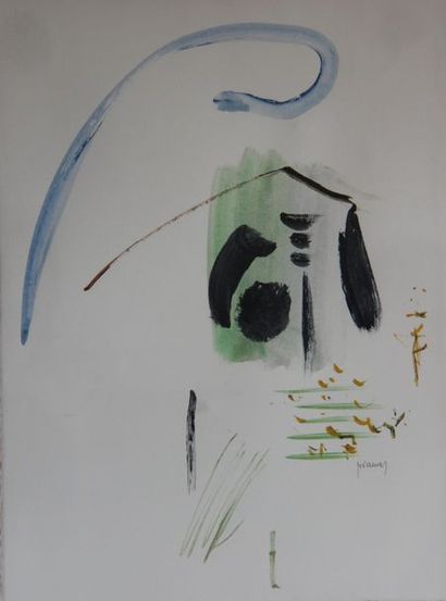 Gailius PRANAS (1928-2015) 
Deux compositions
Gouaches...