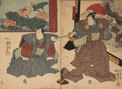 KUNIYOSHI (1797-1861)
Deux estampes d’un...