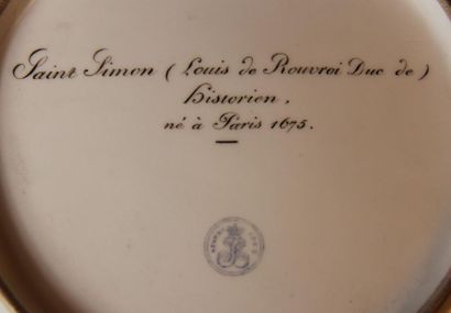 *SEVRES (hard porcelain): Circular porcelain...